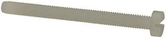 Made in USA - M3x0.50 Metric Coarse, 35mm Length Under Head Slotted Drive Machine Screw - Cheese Head, Grade 6/6 Nylon, Uncoated, Without Washer - Eagle Tool & Supply