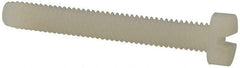 Made in USA - M4x0.70 Metric Coarse, 30mm Length Under Head Slotted Drive Machine Screw - Cheese Head, Grade 6/6 Nylon, Uncoated, Without Washer - Eagle Tool & Supply