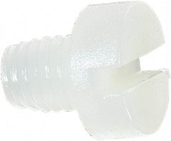 Made in USA - M5x0.80 Metric Coarse, 6mm Length Under Head Slotted Drive Machine Screw - Cheese Head, Grade 6/6 Nylon, Uncoated, Without Washer - Eagle Tool & Supply