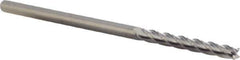 M.A. Ford - 3mm, 25mm LOC, 3mm Shank Diam, 64mm OAL, 4 Flute, Solid Carbide Square End Mill - Single End, Uncoated, 30° Helix, Centercutting, Right Hand Cut, Right Hand Flute, Series 122 - Eagle Tool & Supply