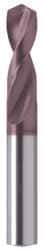 Guhring - 0.3969" 130° Parabolic Flute Powdered Metal Screw Machine Drill Bit - FIREX Finish, Right Hand Cut, 43mm Flute Length, 89mm OAL, Cone Relief Point, Straight Shank - Eagle Tool & Supply