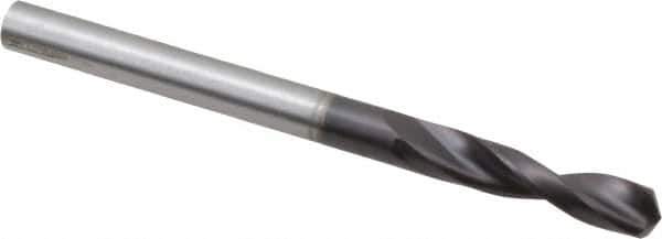 Guhring - 0.1732" 130° Parabolic Flute Powdered Metal Screw Machine Drill Bit - FIREX Finish, Right Hand Cut, 0.9449" Flute Length, 2.2835" OAL, Standard Point, Straight Shank - Eagle Tool & Supply