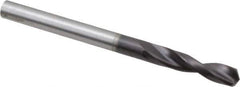 Guhring - 0.1732" 130° Parabolic Flute Powdered Metal Screw Machine Drill Bit - FIREX Finish, Right Hand Cut, 0.9449" Flute Length, 2.2835" OAL, Standard Point, Straight Shank - Eagle Tool & Supply