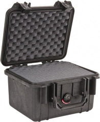 Pelican Products, Inc. - 9-11/16" Wide x 9-11/16" Deep x 6-7/8" High, Clamshell Hard Case - Black, Polypropylene - Eagle Tool & Supply