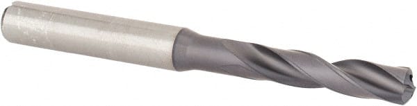 Kennametal - 1/4" 140° Spiral Flute Solid Carbide Screw Machine Drill Bit - Eagle Tool & Supply