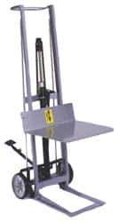 Wesco Industrial Products - 750 Lb Capacity, 54" Lift Height, Hydraulic Platform Base Manually Operated Lift - 54" Minimum Operating Height - Eagle Tool & Supply
