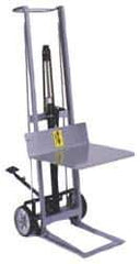 Wesco Industrial Products - 750 Lb Capacity, 54" Lift Height, Hydraulic Platform Base Manually Operated Lift - 54" Minimum Operating Height - Eagle Tool & Supply