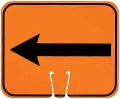 NMC - Left Arrow (Graphic), Plastic Fire and Exit Sign - 12-3/4" Wide x 10-1/2" High - Eagle Tool & Supply