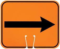 NMC - Right Arrow (Graphic), Plastic Fire and Exit Sign - 12-3/4" Wide x 10-1/2" High - Eagle Tool & Supply