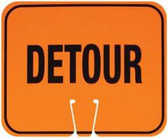 NMC - "Detour", 10-1/2" Long x 12-3/4" Wide, Rigid Plastic Safety Sign - Rectangle, Use for Accident Prevention - Eagle Tool & Supply