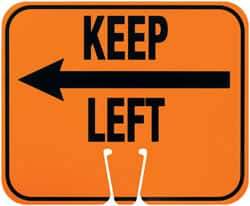 NMC - Keep Left, Plastic Fire and Exit Sign - 12-3/4" Wide x 10-1/2" High - Eagle Tool & Supply