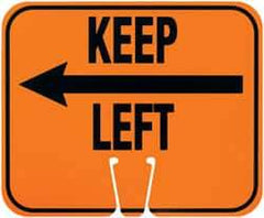 NMC - Keep Left, Plastic Fire and Exit Sign - 12-3/4" Wide x 10-1/2" High - Eagle Tool & Supply