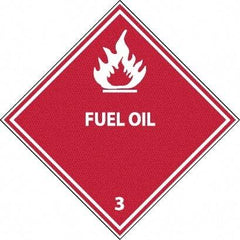 NMC - Fuel Oil DOT Shipping Label - 4" High x 4" Wide - Eagle Tool & Supply