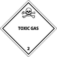 NMC - Toxic Gas DOT Shipping Label - 4" High x 4" Wide - Eagle Tool & Supply