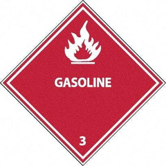 NMC - Gasoline DOT Shipping Label - 4" High x 4" Wide - Eagle Tool & Supply