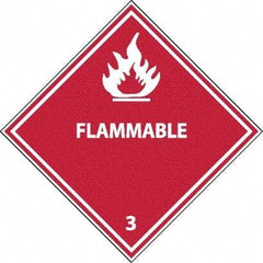 NMC - Flammable DOT Shipping Label - 4" High x 4" Wide - Eagle Tool & Supply