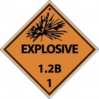 NMC - Explosive 1.2B Shipping Label - 4" High x 4" Wide - Eagle Tool & Supply