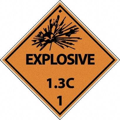 NMC - Explosives 1.3L Shipping Label - 4" High x 4" Wide - Eagle Tool & Supply