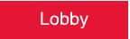 NMC - Lobby, 10" Wide x 3" High, Plastic Sign - English, White on Red, Wall Mount - Eagle Tool & Supply