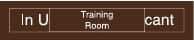 NMC - Training Room in Use/Vacant, 10" Wide x 2" High, Plastic Sign - English, White on Blue, Wall Mount - Eagle Tool & Supply