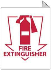 NMC - Fire Extinguisher, Plastic Fire Sign - 8" Wide x 10" High, Glow-in-the-Dark - Eagle Tool & Supply