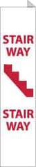 NMC - "Stairway", 18" Long x 4" Wide, Rigid Plastic Safety Sign - Rectangle, 0.05" Thick, Use for Accident Prevention - Eagle Tool & Supply