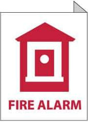 NMC - Fire Alarm, Plastic Fire Sign - 9" Wide x 12" High, Glow-in-the-Dark - Eagle Tool & Supply