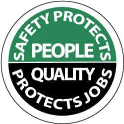 NMC - Safety...It's My Job, Hard Hat Label - Black on Red & White, 2" Thick, For Accident Prevention - Eagle Tool & Supply