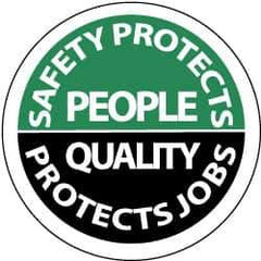 NMC - Safety...It's My Job, Hard Hat Label - Black on Red & White, 2" Thick, For Accident Prevention - Eagle Tool & Supply