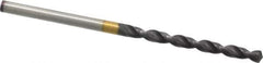 Guhring - 0.122" 130° Powdered Metal Jobber Drill - FIREX Finish, Right Hand Cut, Parabolic Flute, Straight Shank, 2-9/16" OAL, Cone Relief Point - Eagle Tool & Supply