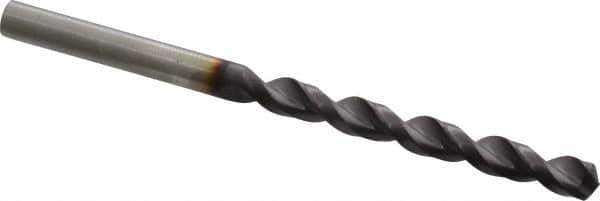 Guhring - 0.2087" 130° Powdered Metal Jobber Drill - FIREX Finish, Right Hand Cut, Parabolic Flute, Straight Shank, 3-3/8" OAL, Cone Relief Point - Eagle Tool & Supply