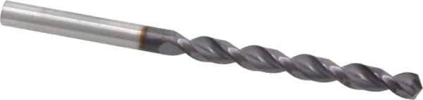 Guhring - 0.2283" 130° Powdered Metal Jobber Drill - FIREX Finish, Right Hand Cut, Parabolic Flute, Straight Shank, 3-21/32" OAL, Cone Relief Point - Eagle Tool & Supply