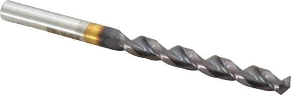Guhring - Letter I 130° Powdered Metal Jobber Drill - FIREX Finish, Right Hand Cut, Parabolic Flute, Straight Shank, 4-9/32" OAL, Cone Relief Point - Eagle Tool & Supply