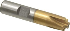 Interstate - 3/32" Radius, 1/2" Mill Diam, 4 Flute High Speed Steel Corner Rounding End Mill - Single End, TiN Finish, 2-1/2" OAL, 1/2" Shank Diam - Eagle Tool & Supply