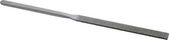 Strauss - 8-1/2" OAL Coarse Equalling Needle Diamond File - 7/16" Wide x 7/64" Thick, 4-3/8 LOC, 181 Grit - Eagle Tool & Supply