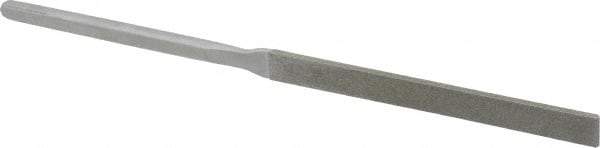 Strauss - 8-1/2" OAL Fine Equalling Needle Diamond File - 7/16" Wide x 7/64" Thick, 4-3/8 LOC, 91 Grit - Eagle Tool & Supply