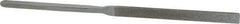 Strauss - 8-1/2" OAL Medium Equalling Needle Diamond File - 7/16" Wide x 7/64" Thick, 4-3/8 LOC, 126 Grit - Eagle Tool & Supply