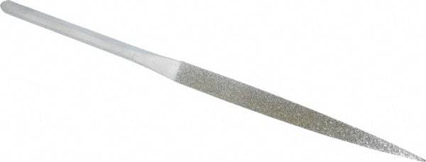 Strauss - 8-1/2" OAL Coarse Three Square Needle Diamond File - 3/8" Wide x 3/8" Thick, 4-3/8 LOC, 181 Grit - Eagle Tool & Supply