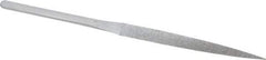 Strauss - 8-1/2" OAL Medium Three Square Needle Diamond File - 3/8" Wide x 3/8" Thick, 4-3/8 LOC, 126 Grit - Eagle Tool & Supply