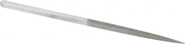 Strauss - 8-1/2" OAL Medium Square Needle Diamond File - 1/4" Wide x 1/4" Thick, 4-3/8 LOC, 126 Grit - Eagle Tool & Supply