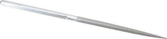 Strauss - 8-1/2" OAL Fine Round Needle Diamond File - 1/4" Wide x 1/4" Thick, 4-3/8 LOC, 91 Grit - Eagle Tool & Supply