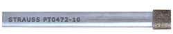 Strauss - 0.315" Head Diam x 3/8" Head Thickness CBN Grinding Pin - 1/4" Shank Diam x 3" Shank Length, Very Fine Grade, 170 Grit - Eagle Tool & Supply