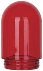 Cooper Crouse-Hinds - Prismatic Lens, Heat Resistant, Polycarbonate Fixture Globe - Red, UL 514A & UL Listed 1598 - Eagle Tool & Supply
