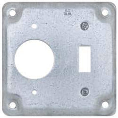 Cooper Crouse-Hinds - Electrical Outlet Box Steel Square Surface Cover - Eagle Tool & Supply