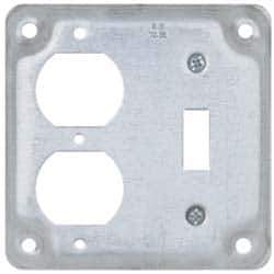 Cooper Crouse-Hinds - Electrical Outlet Box Steel Square Surface Cover - Eagle Tool & Supply