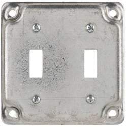 Cooper Crouse-Hinds - Electrical Outlet Box Steel Square Surface Cover - Eagle Tool & Supply