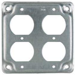 Cooper Crouse-Hinds - Electrical Outlet Box Steel Square Surface Cover - Eagle Tool & Supply