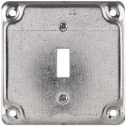 Cooper Crouse-Hinds - Electrical Outlet Box Steel Square Surface Cover - Eagle Tool & Supply