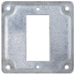 Cooper Crouse-Hinds - Electrical Outlet Box Steel Square Surface Cover - Eagle Tool & Supply