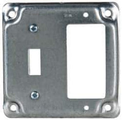 Cooper Crouse-Hinds - Electrical Outlet Box Steel Square Surface Cover - Eagle Tool & Supply